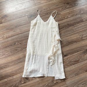 White shift dress